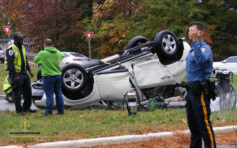 تصادف راننده بدون گواهینامه